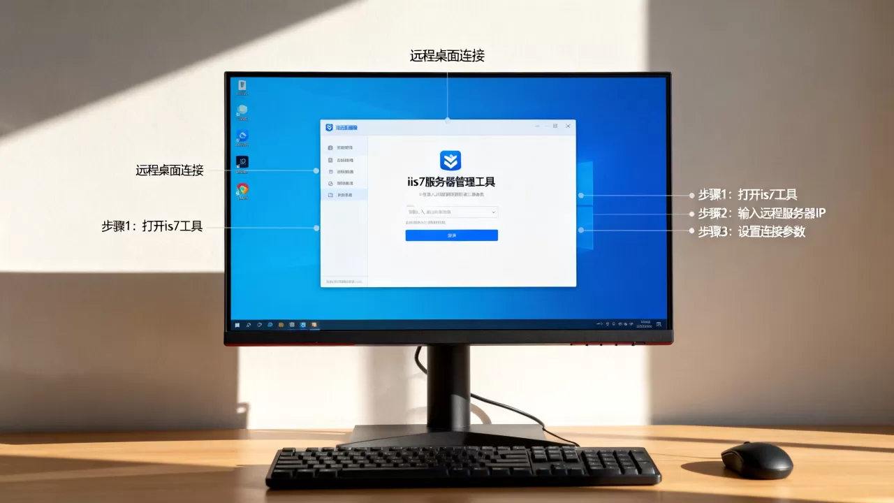 iis7服务器管理工具怎么远程连接,远程桌面连接设置步骤 iis7服务器管理工具怎么远程连接,远程桌面连接设置步骤