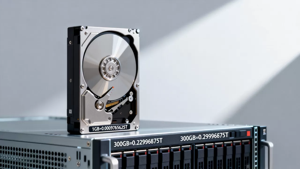 服务器硬盘300GB是多少T,服务器硬盘容量怎么换算? 服务器硬盘300GB是多少T,服务器硬盘容量怎么换算?