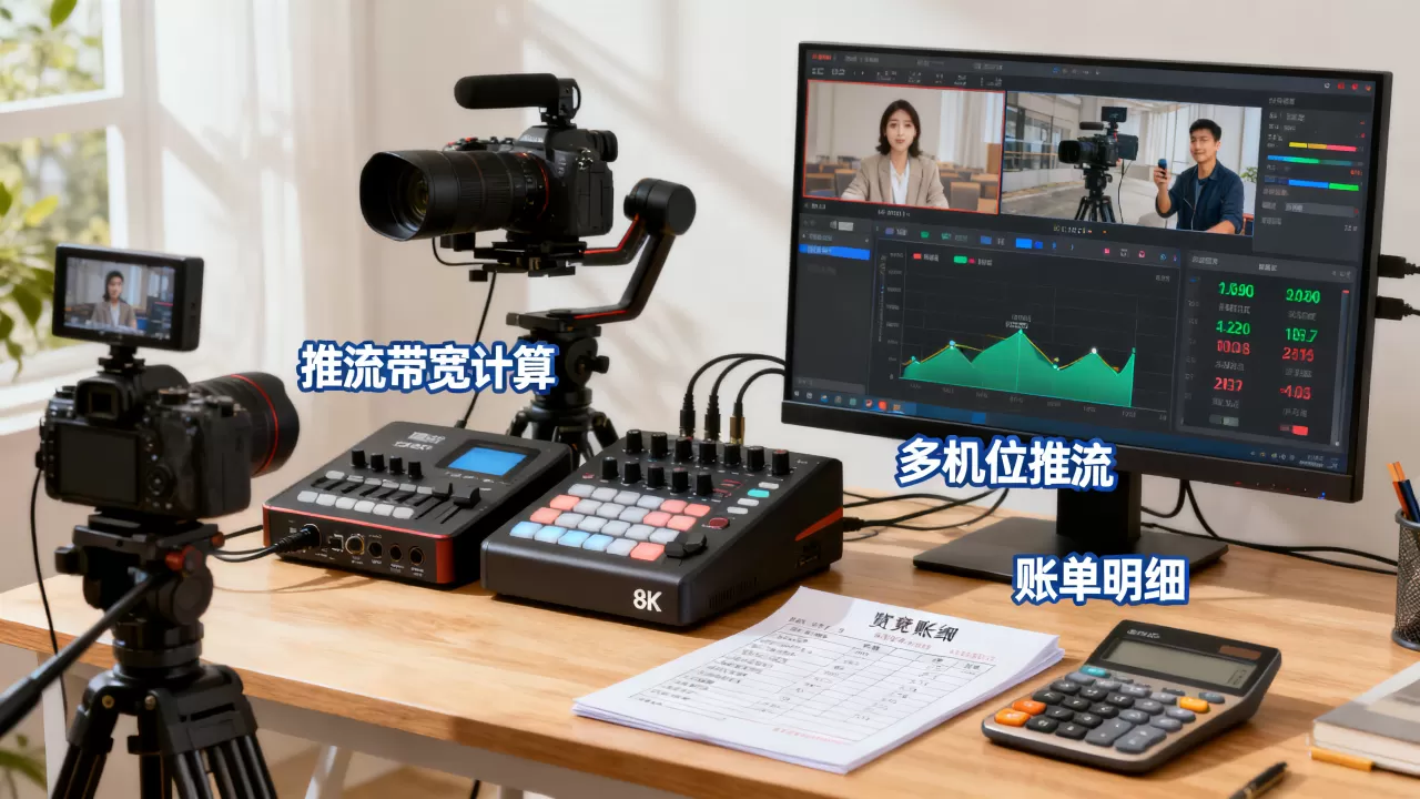 带货直播多机位推流带宽账单怎么算?,直播推流带宽多少钱 带货直播多机位推流带宽账单怎么算?,直播推流带宽多少钱