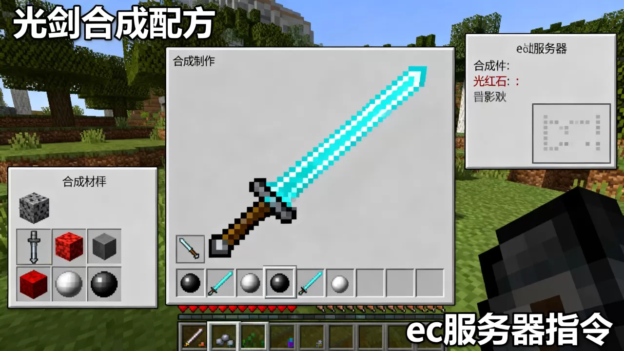 我的世界ec服务器光剑怎么弄?,ec服务器光剑怎么做 我的世界ec服务器光剑怎么弄?,ec服务器光剑怎么做
