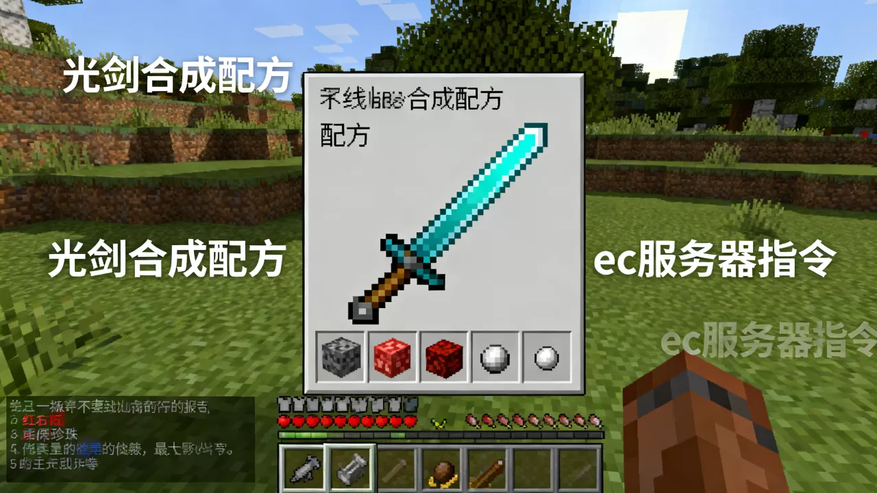 我的世界ec服务器光剑怎么弄?,ec服务器光剑怎么做 我的世界ec服务器光剑怎么弄?,ec服务器光剑怎么做