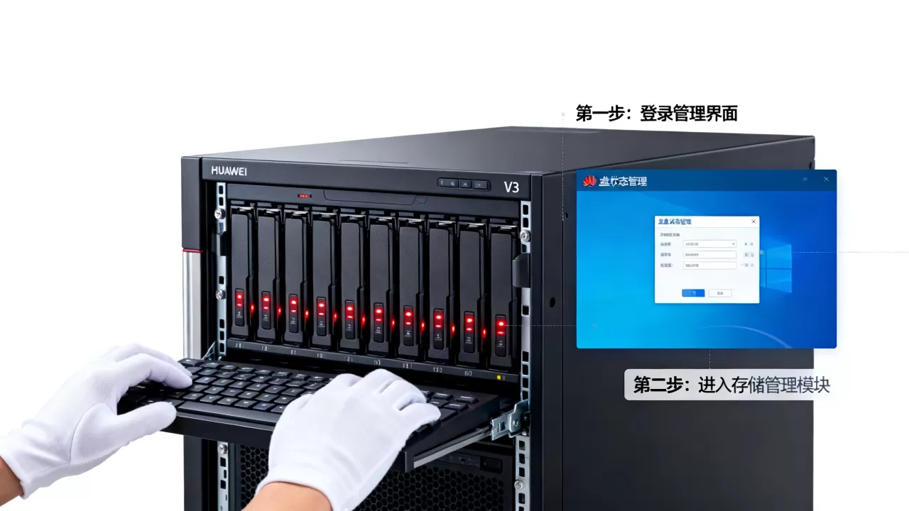 华为v3服务器怎么看磁盘状态,详细操作步骤是什么? 华为v3服务器怎么看磁盘状态,详细操作步骤是什么?