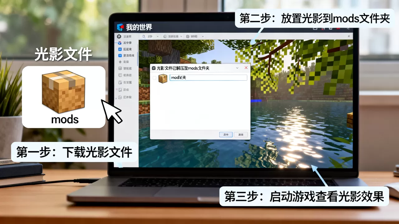 电脑怎么在我的世界服务器里装光影?,安装步骤有哪些 电脑怎么在我的世界服务器里装光影?,安装步骤有哪些