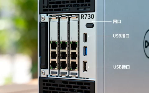戴尔R730服务器端口如何查看，网口和USB接口位置在哪里？