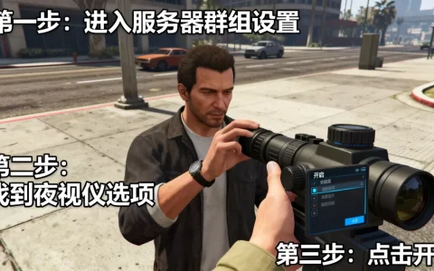 GTA5服务器群组怎么开启夜视仪？具体步骤是什么？