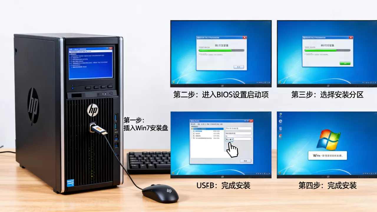 惠普服务器怎么装win7系统?安装步骤详解。 惠普服务器怎么装win7系统?安装步骤详解。