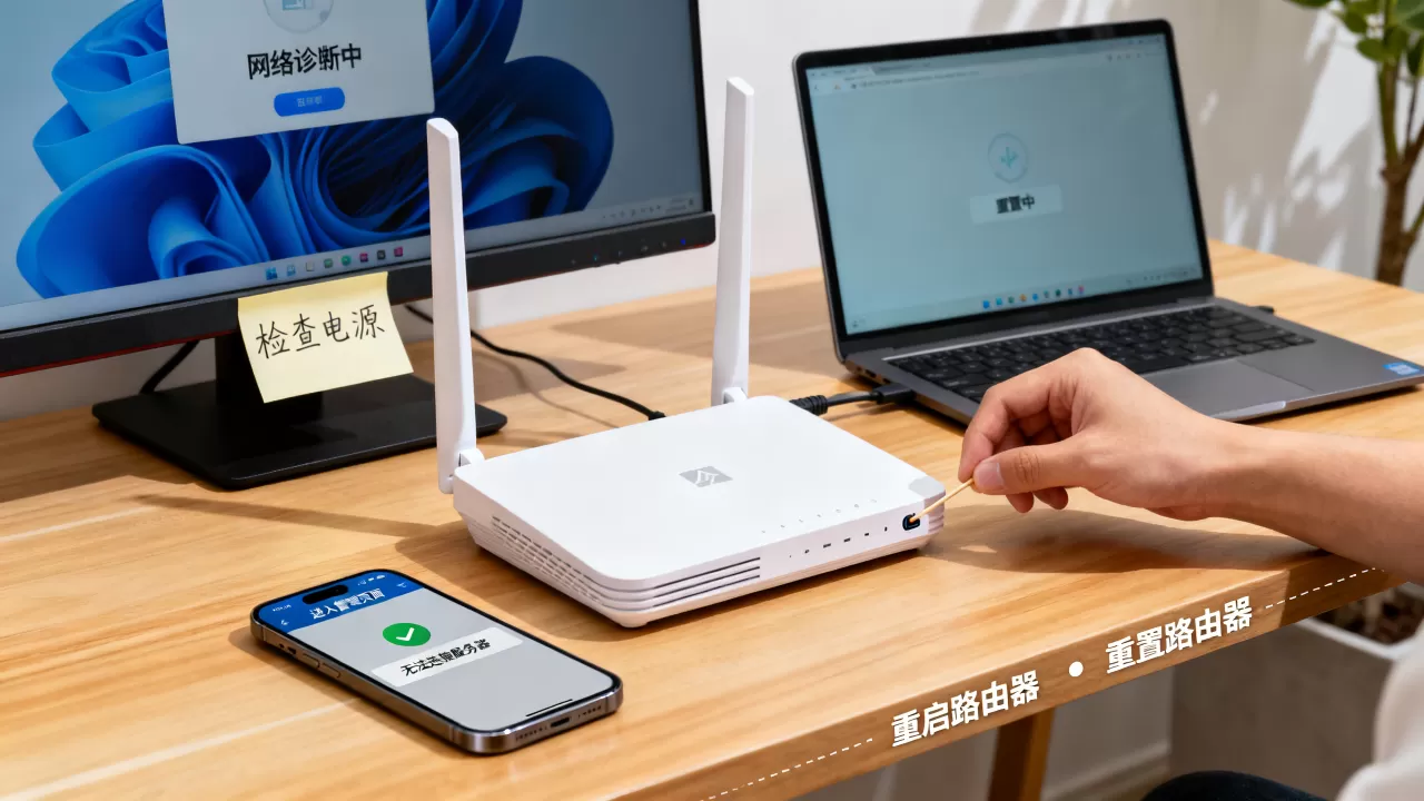 家里wifi连不上服务器咋回事,路由器重置怎么操作? 家里wifi连不上服务器咋回事,路由器重置怎么操作?