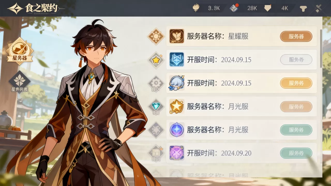 食之契约服务器有哪些?,最新开服表一览 食之契约服务器有哪些?,最新开服表一览