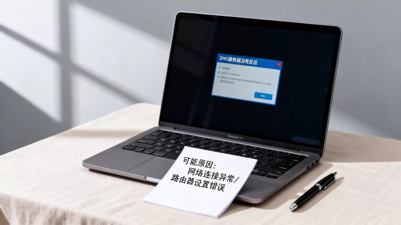 电脑上DNS服务器没有反应是什么原因,如何解决? 电脑上DNS服务器没有反应是什么原因,如何解决?