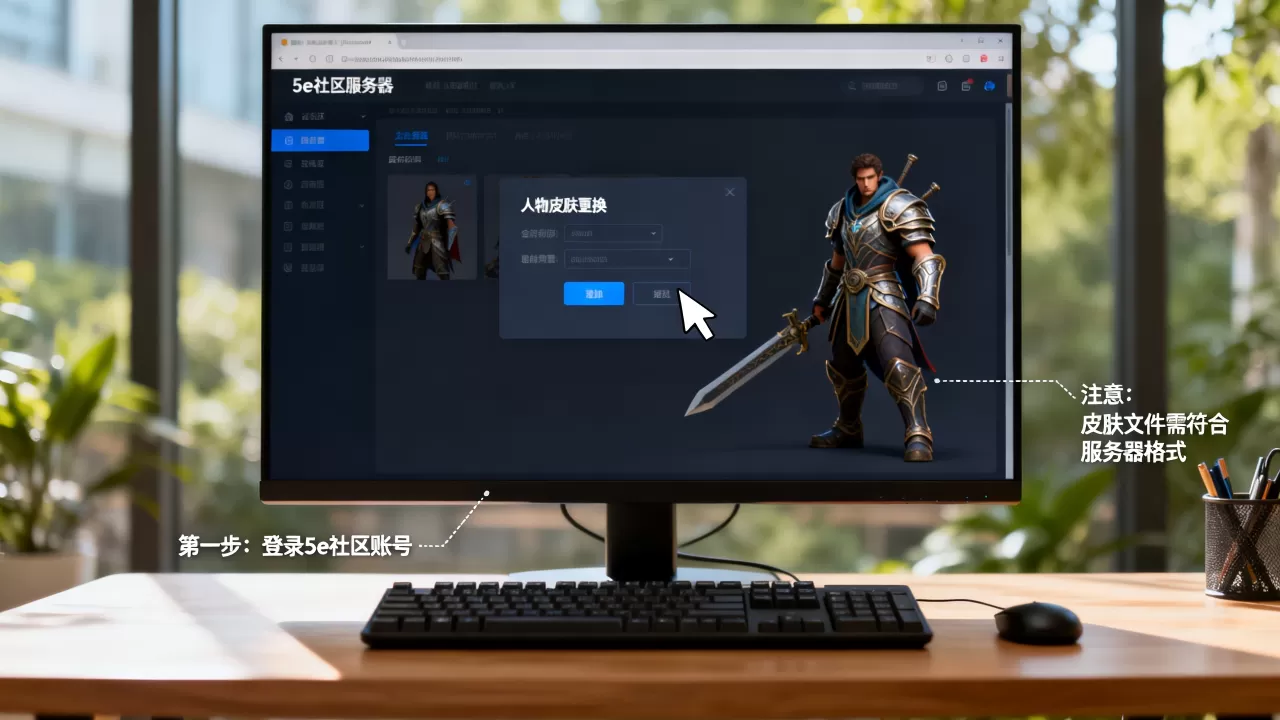 5e社区服务器换人物皮肤怎么操作?,有哪些注意事项? 5e社区服务器换人物皮肤怎么操作?,有哪些注意事项?
