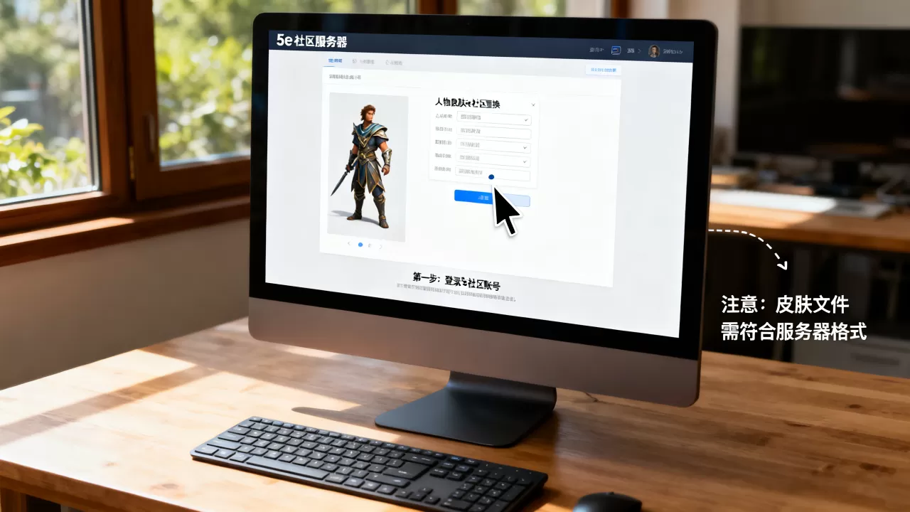 5e社区服务器换人物皮肤怎么操作?,有哪些注意事项? 5e社区服务器换人物皮肤怎么操作?,有哪些注意事项?
