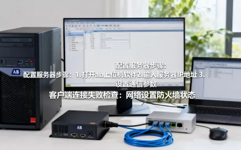 ab上位机怎么配置服务器，客户端连接不上怎么办？