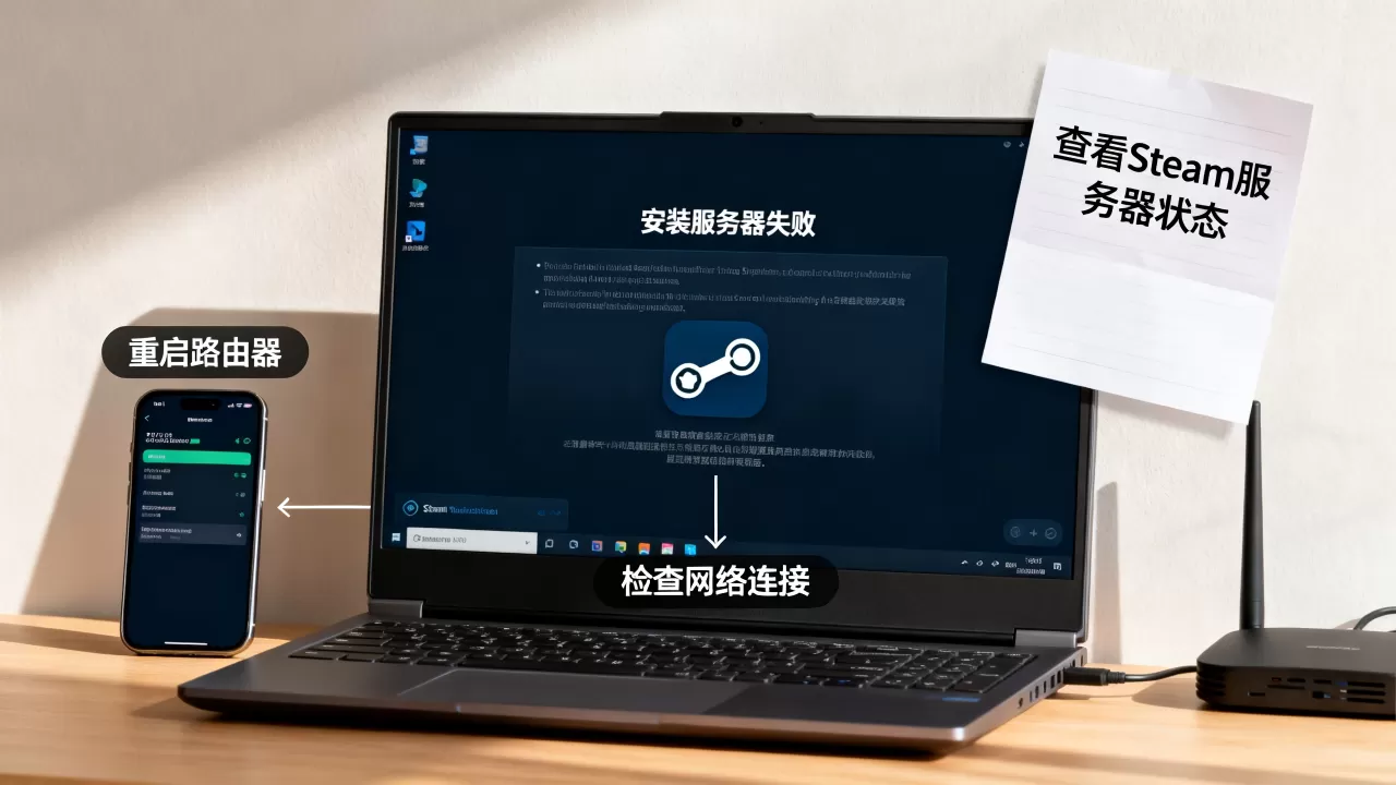 steam打开时出现安装服务器失败怎么办,是什么原因? steam打开时出现安装服务器失败怎么办,是什么原因?