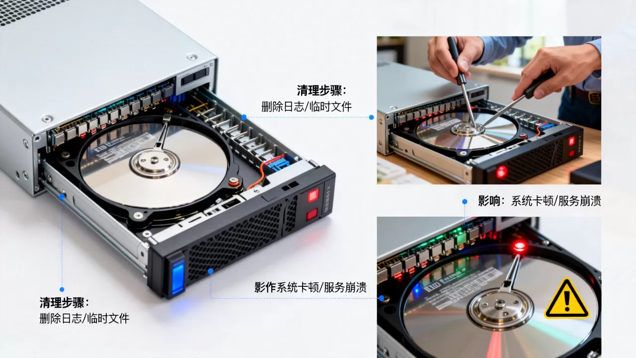 云服务器的磁盘空间怎么清理?,云服务器磁盘满会有什么影响 云服务器的磁盘空间怎么清理?,云服务器磁盘满会有什么影响