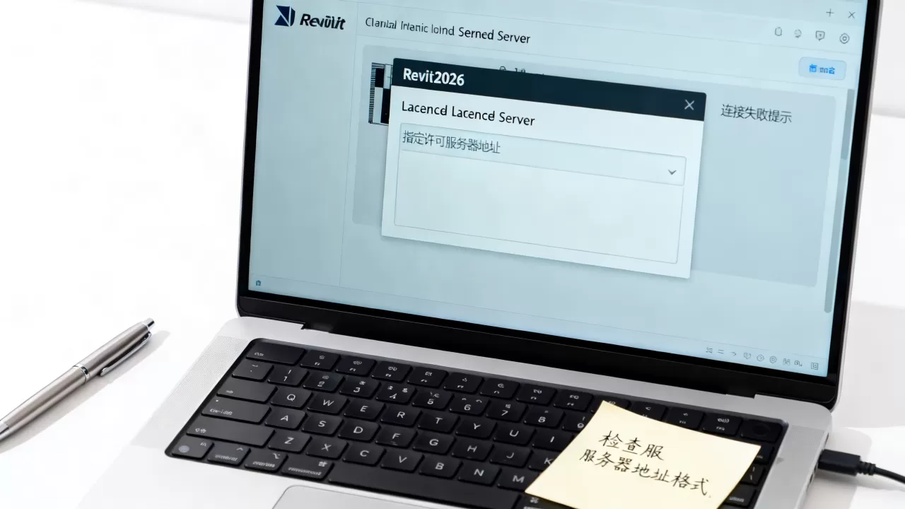 Revit2026指定许可服务器怎么填,无法连接怎么解决 Revit2026指定许可服务器怎么填,无法连接怎么解决
