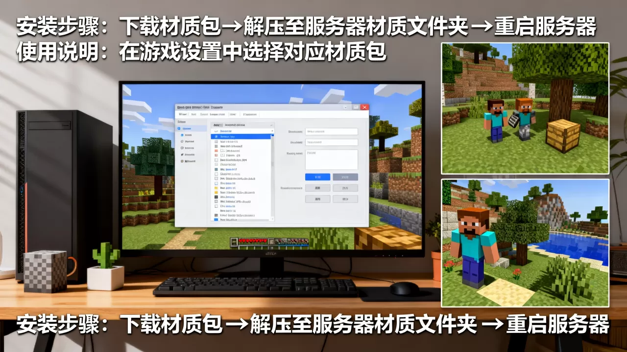 我的世界pc端服务器怎么安装材质?,服务器材质包怎么用? 我的世界pc端服务器怎么安装材质?,服务器材质包怎么用?