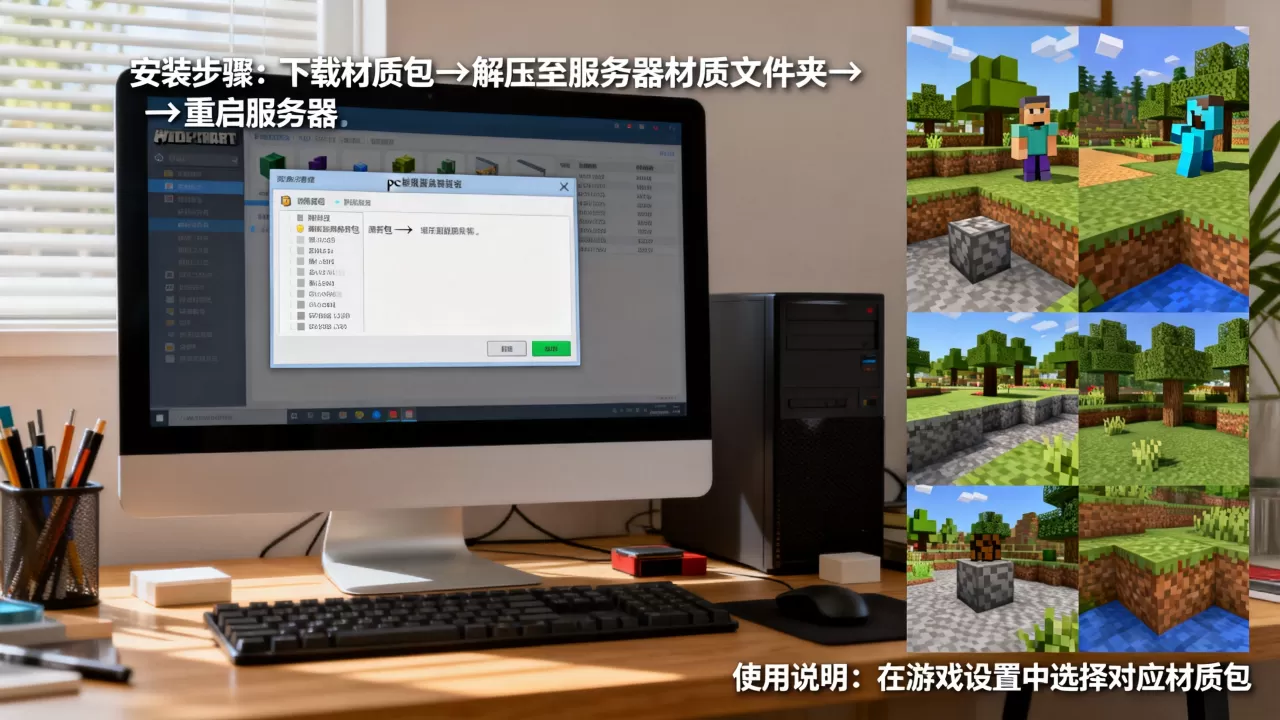 我的世界pc端服务器怎么安装材质?,服务器材质包怎么用? 我的世界pc端服务器怎么安装材质?,服务器材质包怎么用?