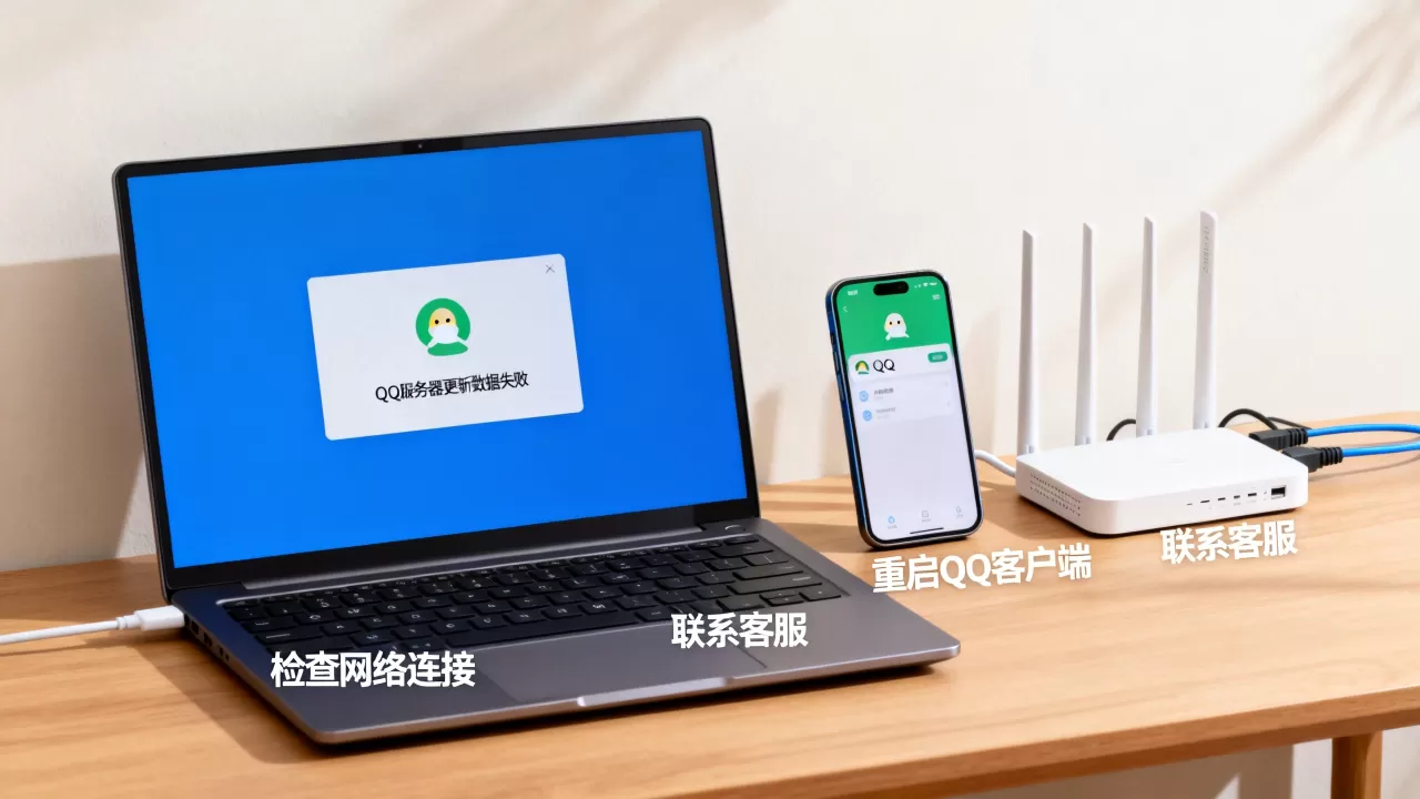 为什么QQ服务器更新数据一直失败,怎么解决? 为什么QQ服务器更新数据一直失败,怎么解决?