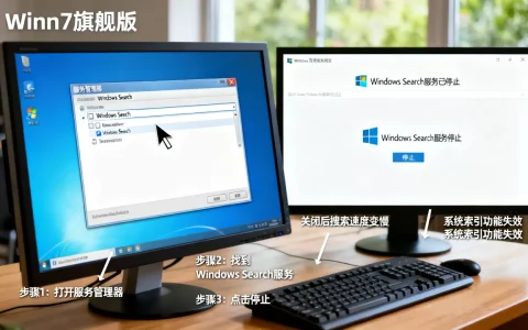 win7旗舰版怎么关闭搜索服务器？，关闭搜索服务有什么后果？