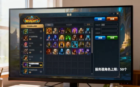 魔兽世界每个服务器能创建多少个角色,角色上限是多少？
