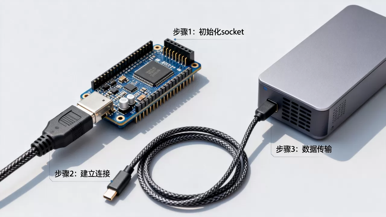 单片机如何通过socket通信连接服务器?,有哪些步骤? 单片机如何通过socket通信连接服务器?,有哪些步骤?