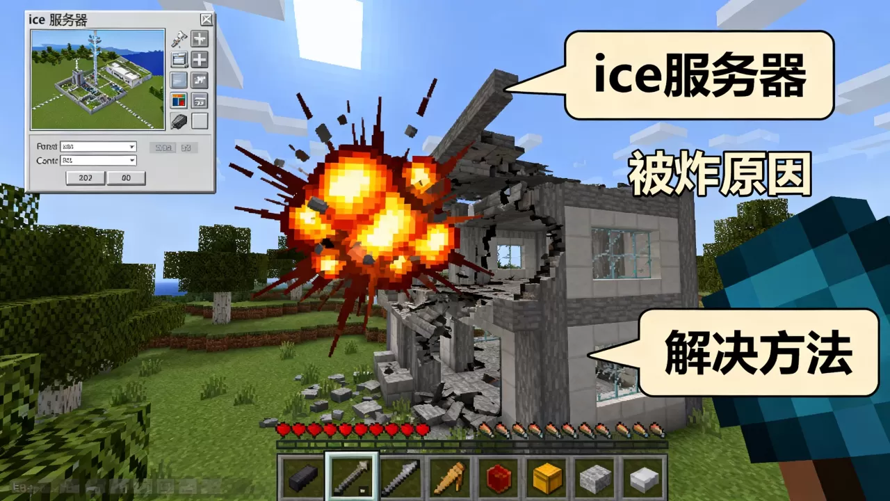 我的世界ice服务器为何被炸?,怎么解决 我的世界ice服务器为何被炸?,怎么解决
