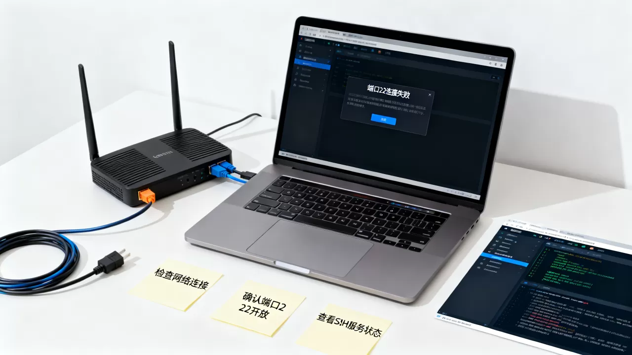虚拟机端口22连接失败怎么办?排查步骤有哪些?SSH连接不上 虚拟机端口22连接失败怎么办?排查步骤有哪些?SSH连接不上