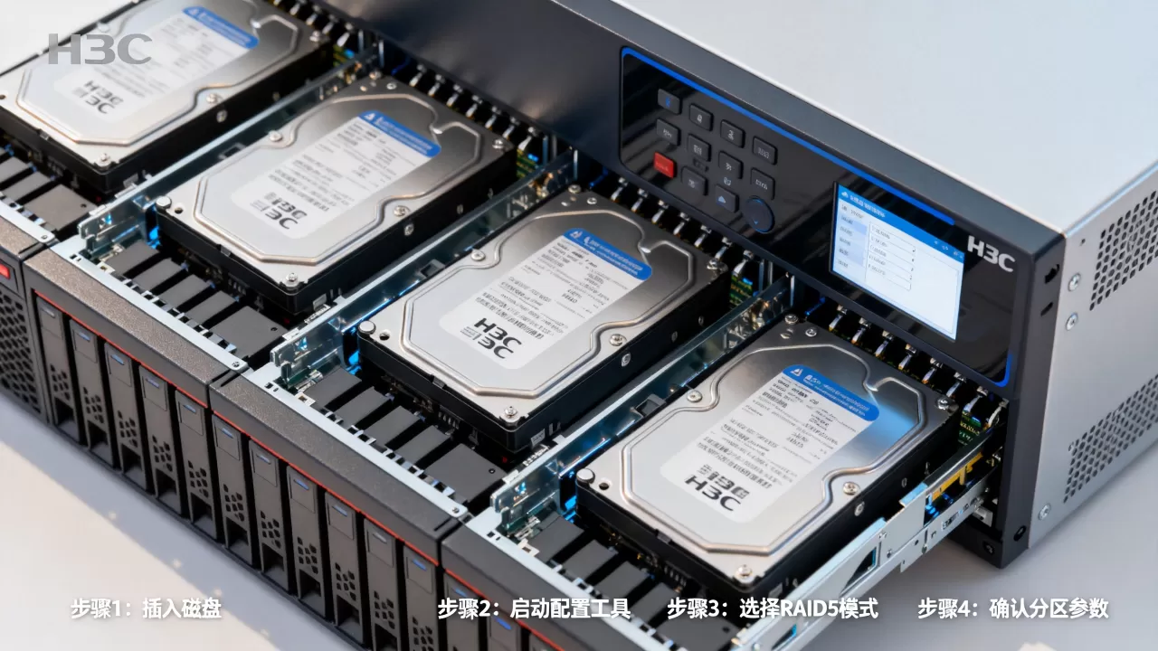 H3C服务器RAID5如何分区?磁盘阵列配置详细步骤 H3C服务器RAID5如何分区?磁盘阵列配置详细步骤