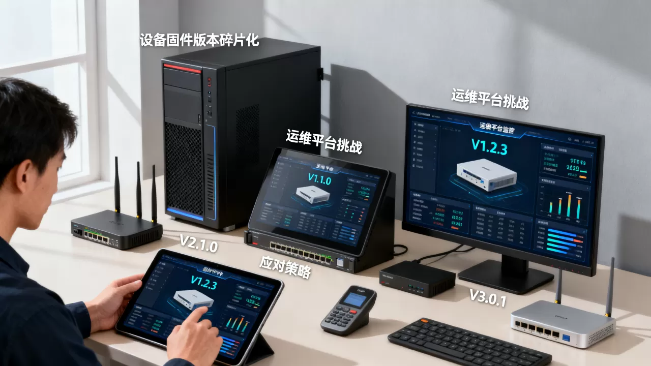 设备固件版本碎片化对运维平台有何挑战?, 运维平台如何应对? 设备固件版本碎片化对运维平台有何挑战?, 运维平台如何应对?