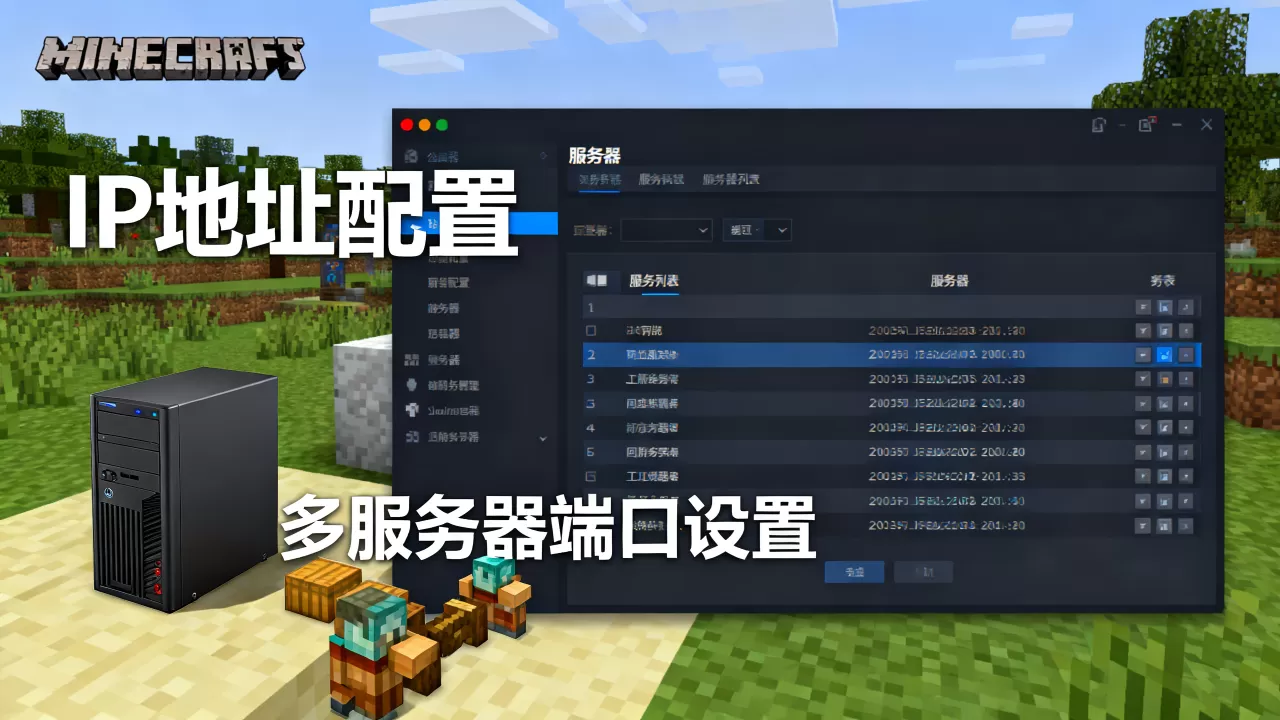 我的世界服务器一个IP怎么用?,怎么开多个服务器? 我的世界服务器一个IP怎么用?,怎么开多个服务器?