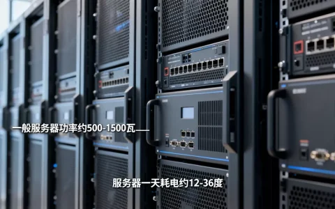 一般服务器功率是多少瓦，服务器一天耗电多少度？