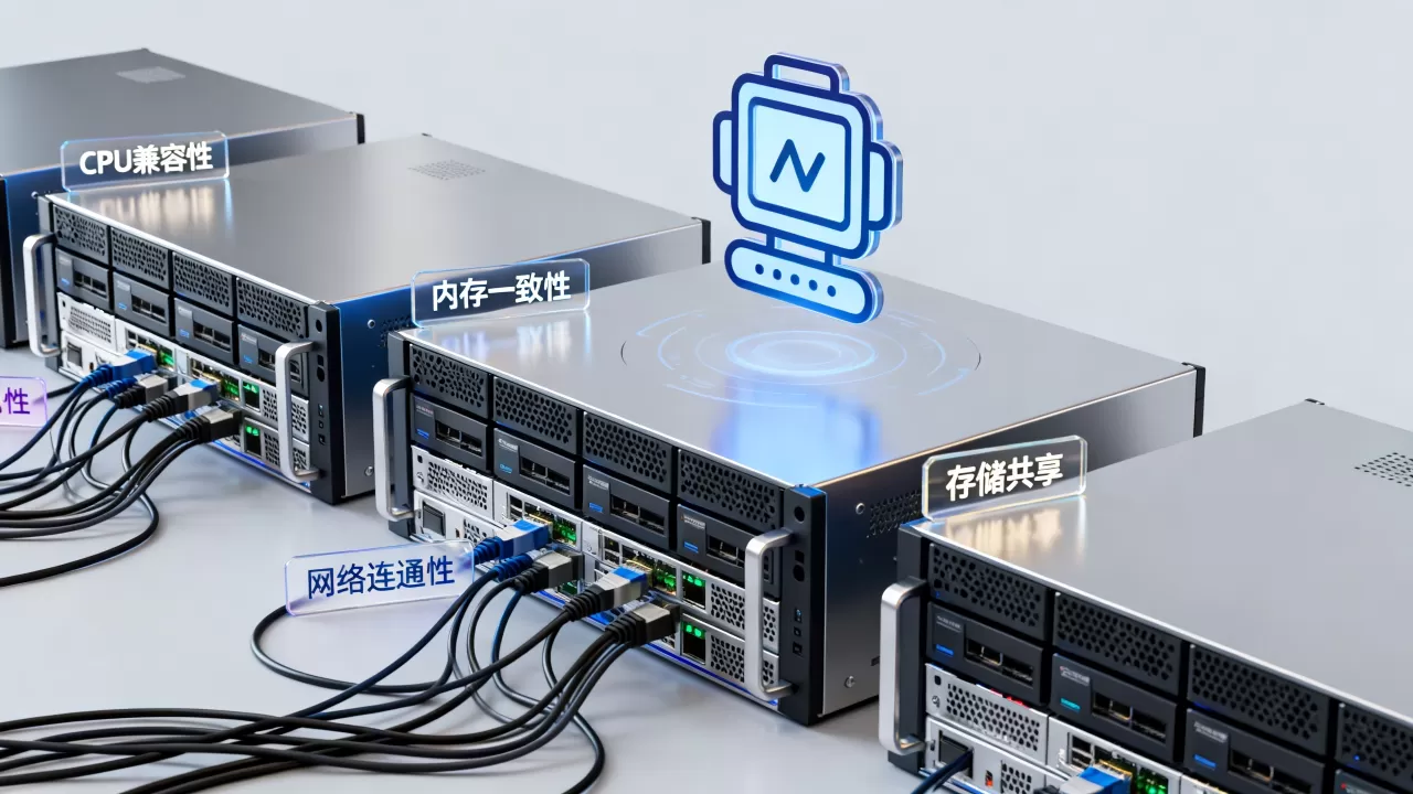 VMotion迁移需满足哪些核心条件才能成功?虚拟机热迁移必备条件有哪些? VMotion迁移需满足哪些核心条件才能成功?虚拟机热迁移必备条件有哪些?