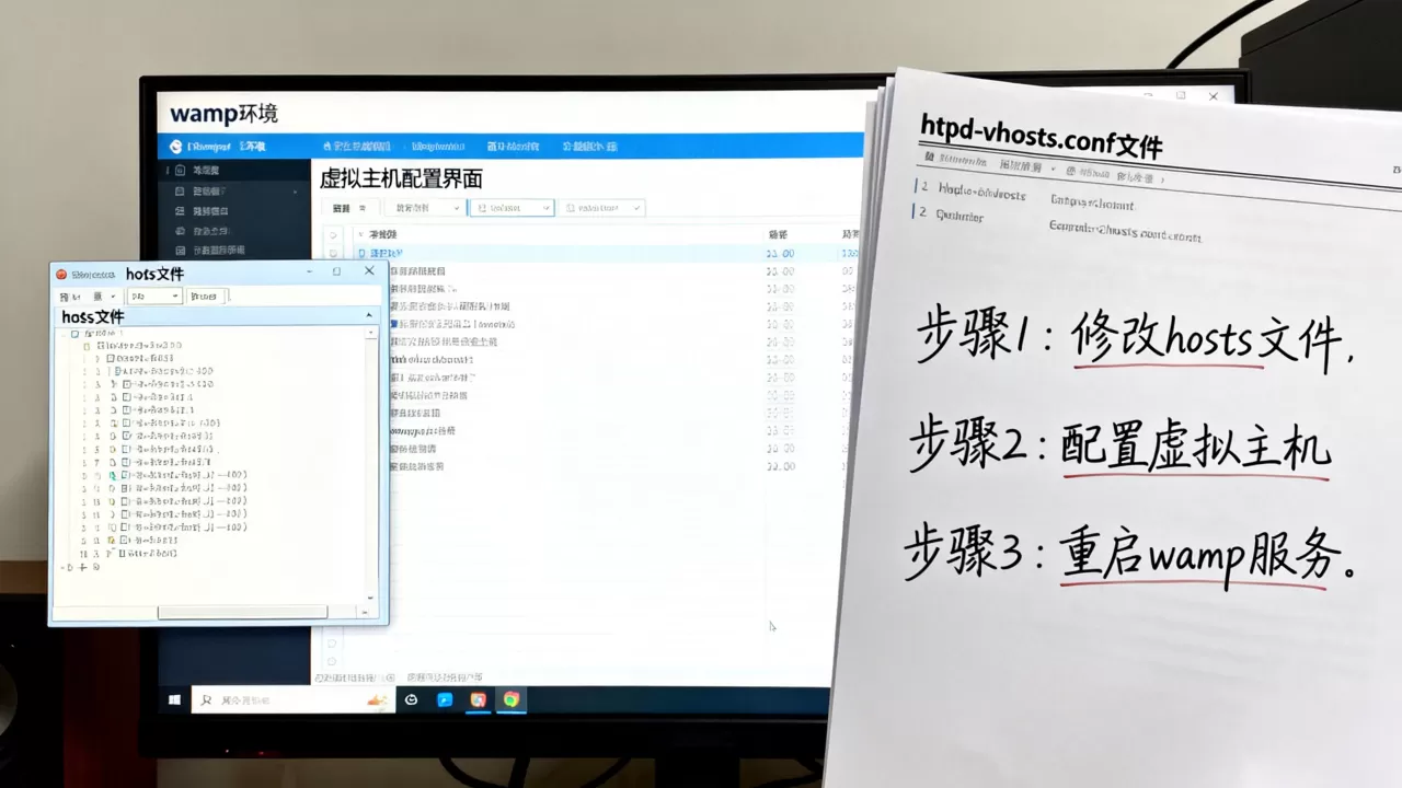 wamp环境下如何绑定多个域名并实现本地访问?,wamp配置多域名虚拟主机详细步骤 wamp环境下如何绑定多个域名并实现本地访问?,wamp配置多域名虚拟主机详细步骤