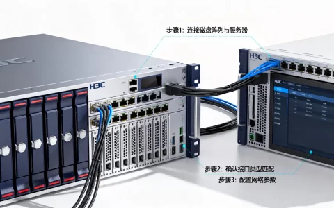 h3c磁盘阵列如何接入服务器？，有哪些配置步骤？