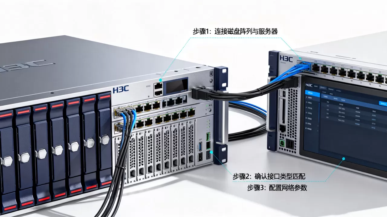 h3c磁盘阵列如何接入服务器?,有哪些配置步骤? h3c磁盘阵列如何接入服务器?,有哪些配置步骤?