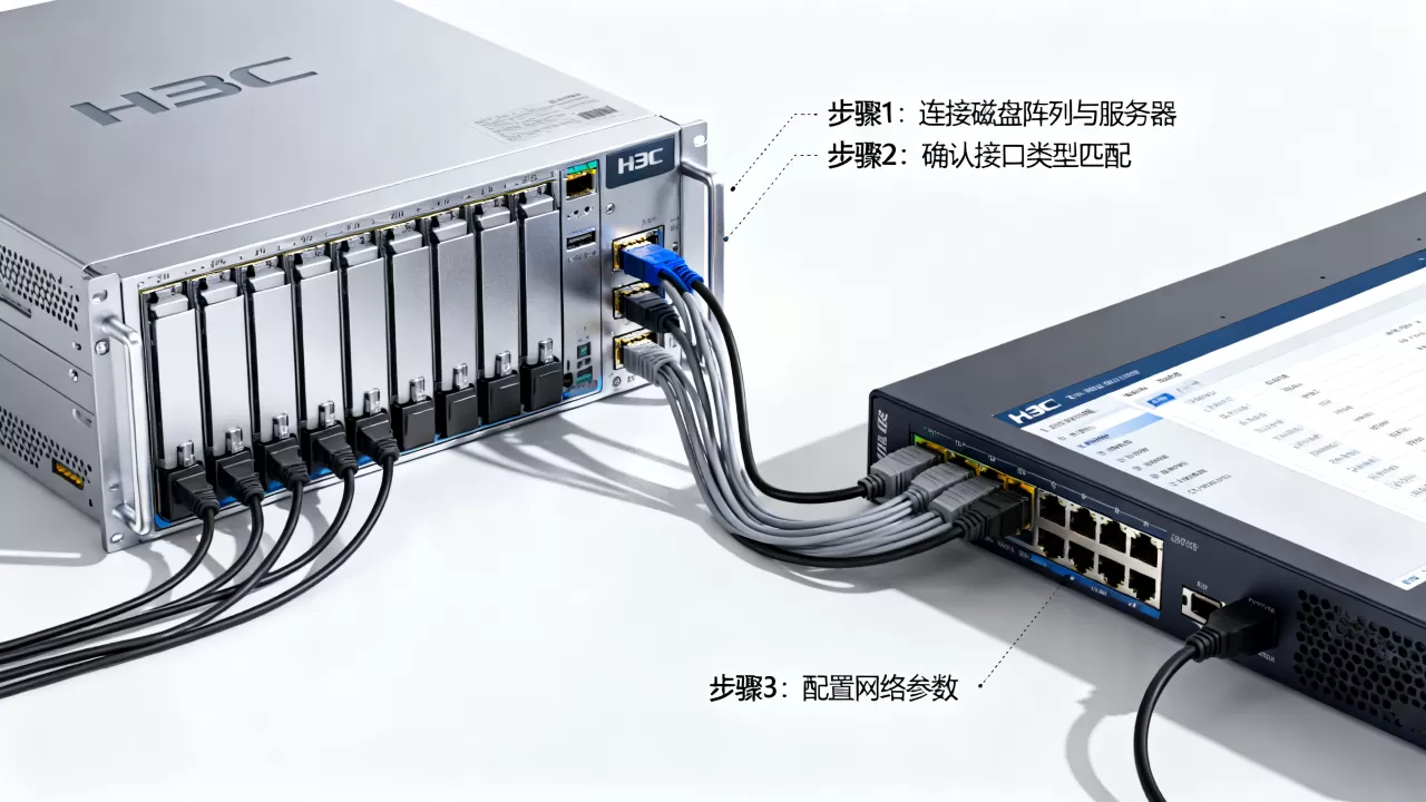 h3c磁盘阵列如何接入服务器?,有哪些配置步骤? h3c磁盘阵列如何接入服务器?,有哪些配置步骤?