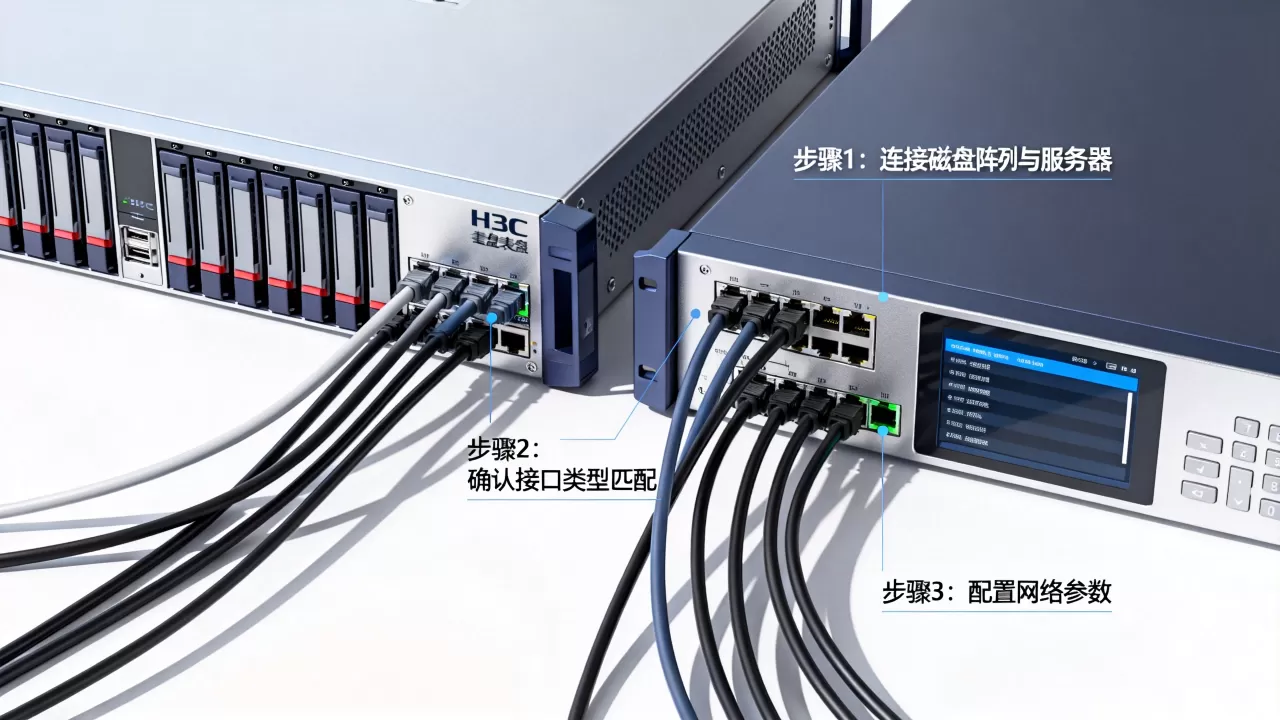 h3c磁盘阵列如何接入服务器?,有哪些配置步骤? h3c磁盘阵列如何接入服务器?,有哪些配置步骤?