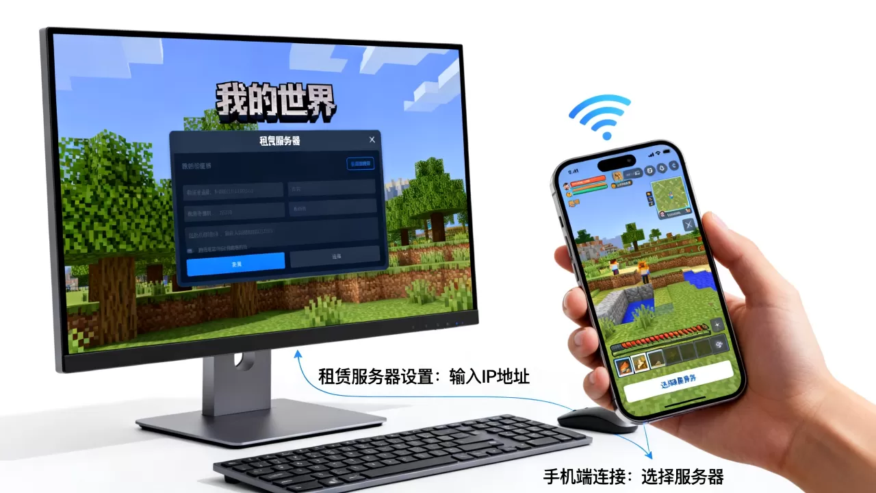 我的世界PC租赁服务器怎么和手机联机,手机版怎么进服务器? 我的世界PC租赁服务器怎么和手机联机,手机版怎么进服务器?
