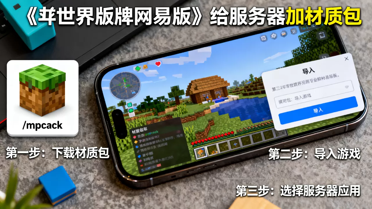 我的世界手机版网易版怎么给服务器加材质包,加材质包的详细步骤? 我的世界手机版网易版怎么给服务器加材质包,加材质包的详细步骤?