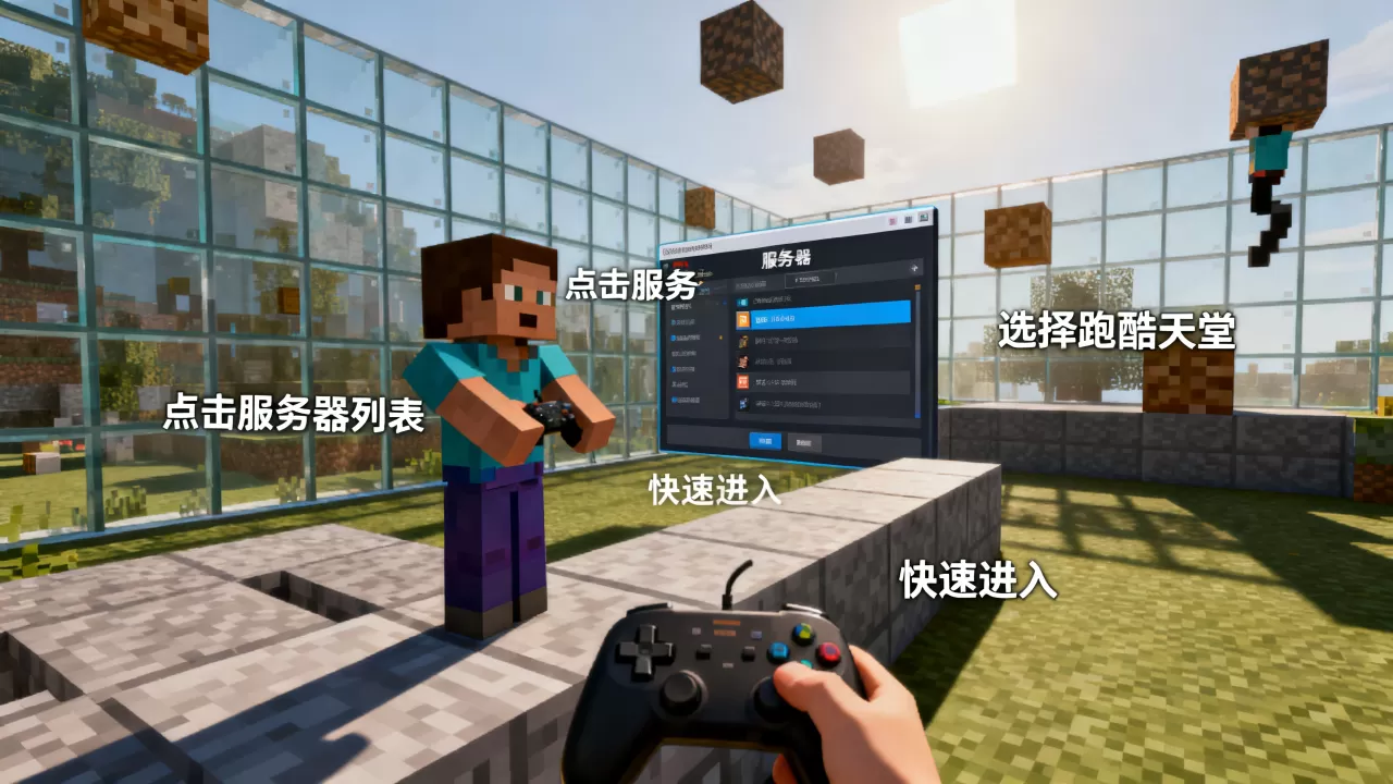 我的世界ec服务器怎么进入跑酷天堂,最快方法是什么? 我的世界ec服务器怎么进入跑酷天堂,最快方法是什么?