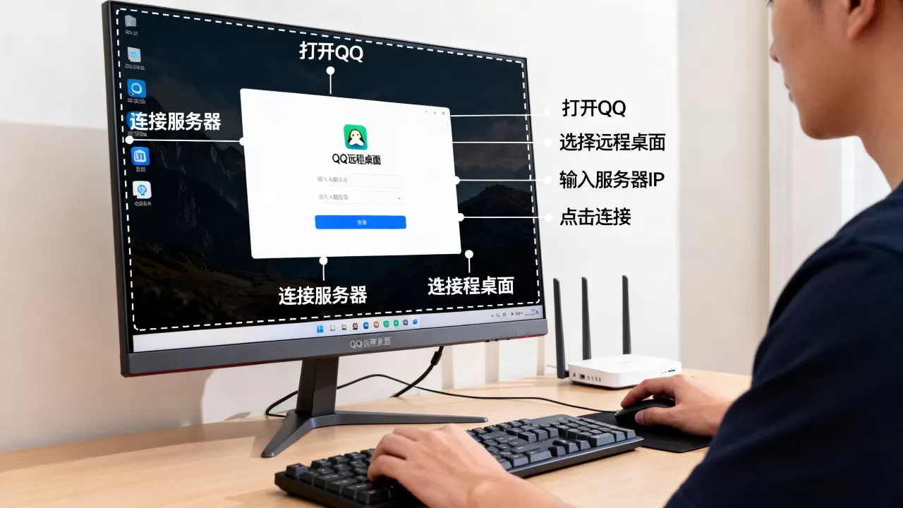 怎么用QQ远程桌面连接到服务器,怎么操作 怎么用QQ远程桌面连接到服务器,怎么操作
