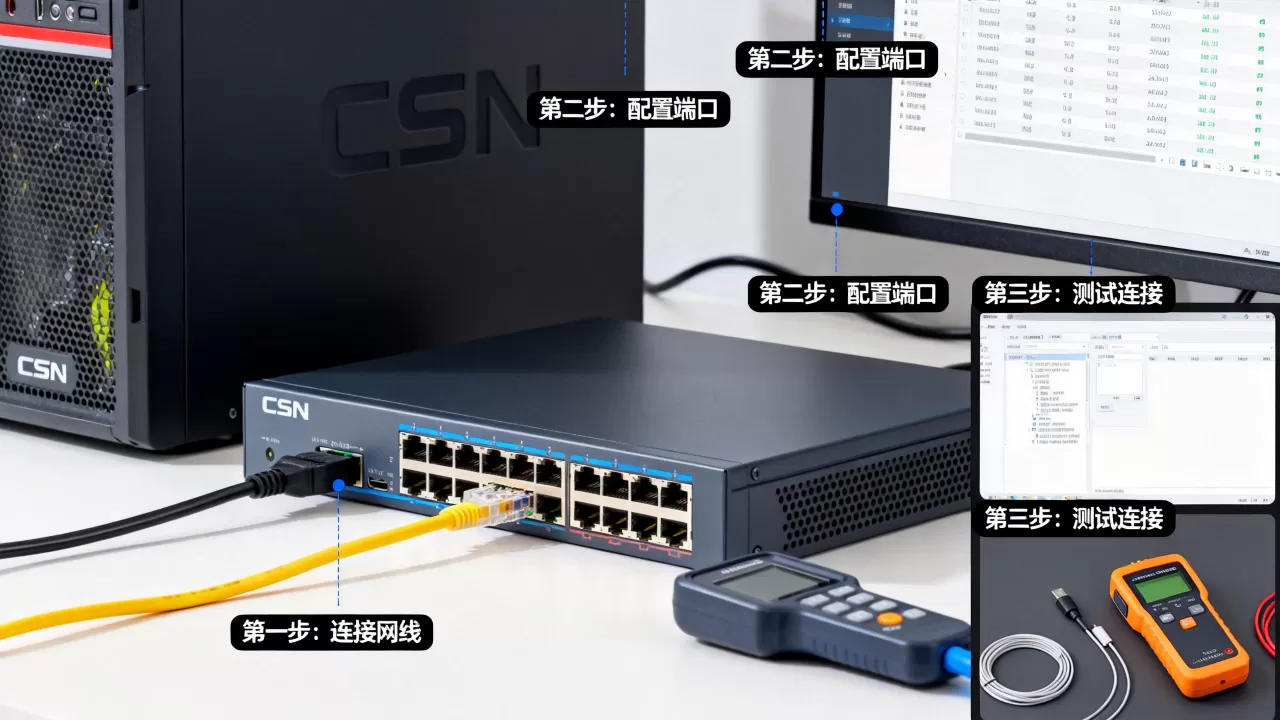 CSN交换机如何与服务器连接,具体操作步骤有哪些? CSN交换机如何与服务器连接,具体操作步骤有哪些?