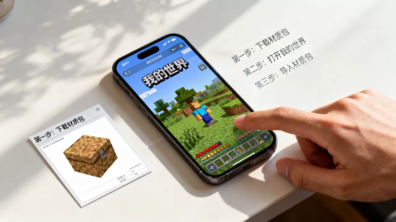 iOS我的世界服务器怎么加材质包,手机版材质包怎么导入? iOS我的世界服务器怎么加材质包,手机版材质包怎么导入?
