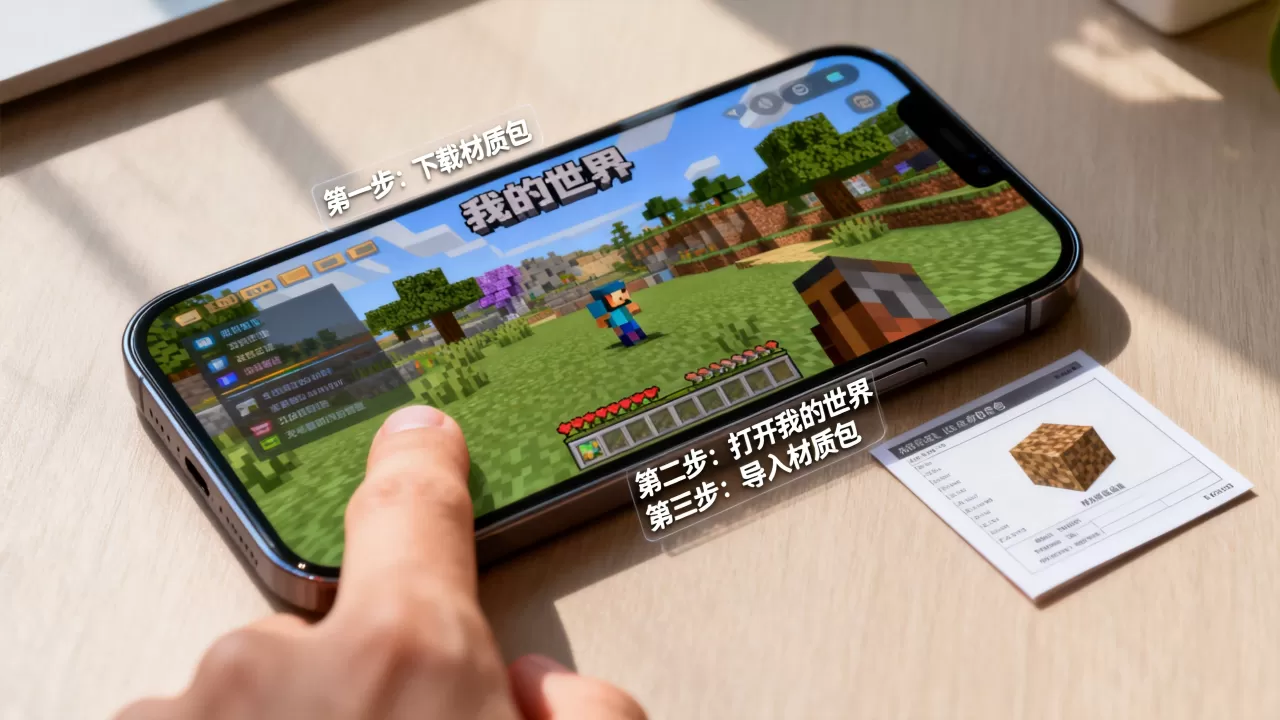 iOS我的世界服务器怎么加材质包,手机版材质包怎么导入? iOS我的世界服务器怎么加材质包,手机版材质包怎么导入?