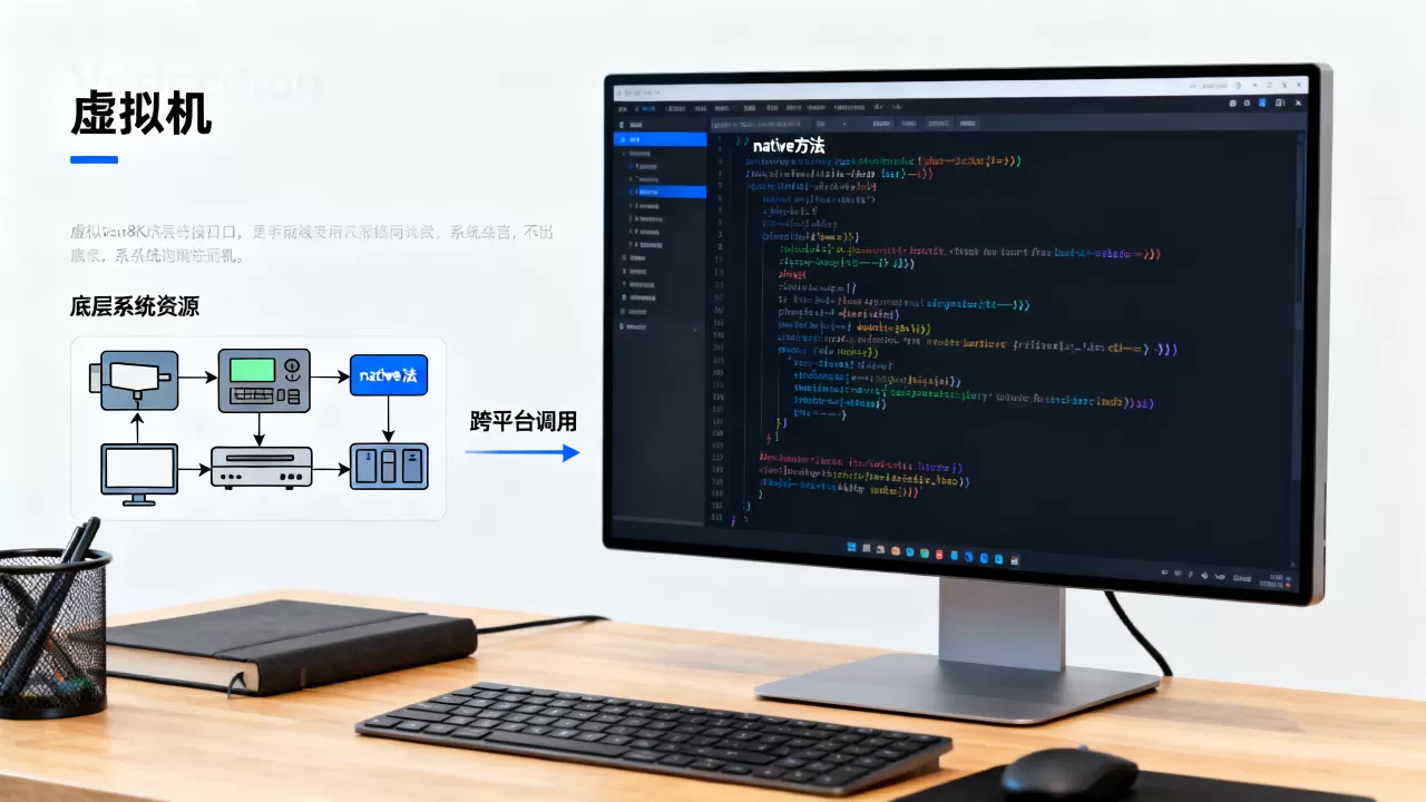 虚拟机中native方法为何跨平台调用底层系统资源?,原理是什么? 虚拟机中native方法为何跨平台调用底层系统资源?,原理是什么?