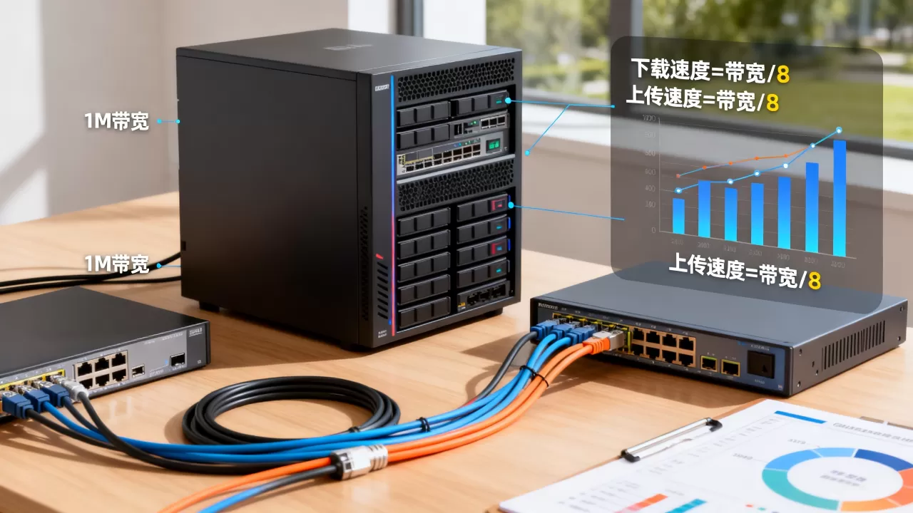 服务器1M带宽等于多少网速,下载上传速度怎么算? 服务器1M带宽等于多少网速,下载上传速度怎么算?