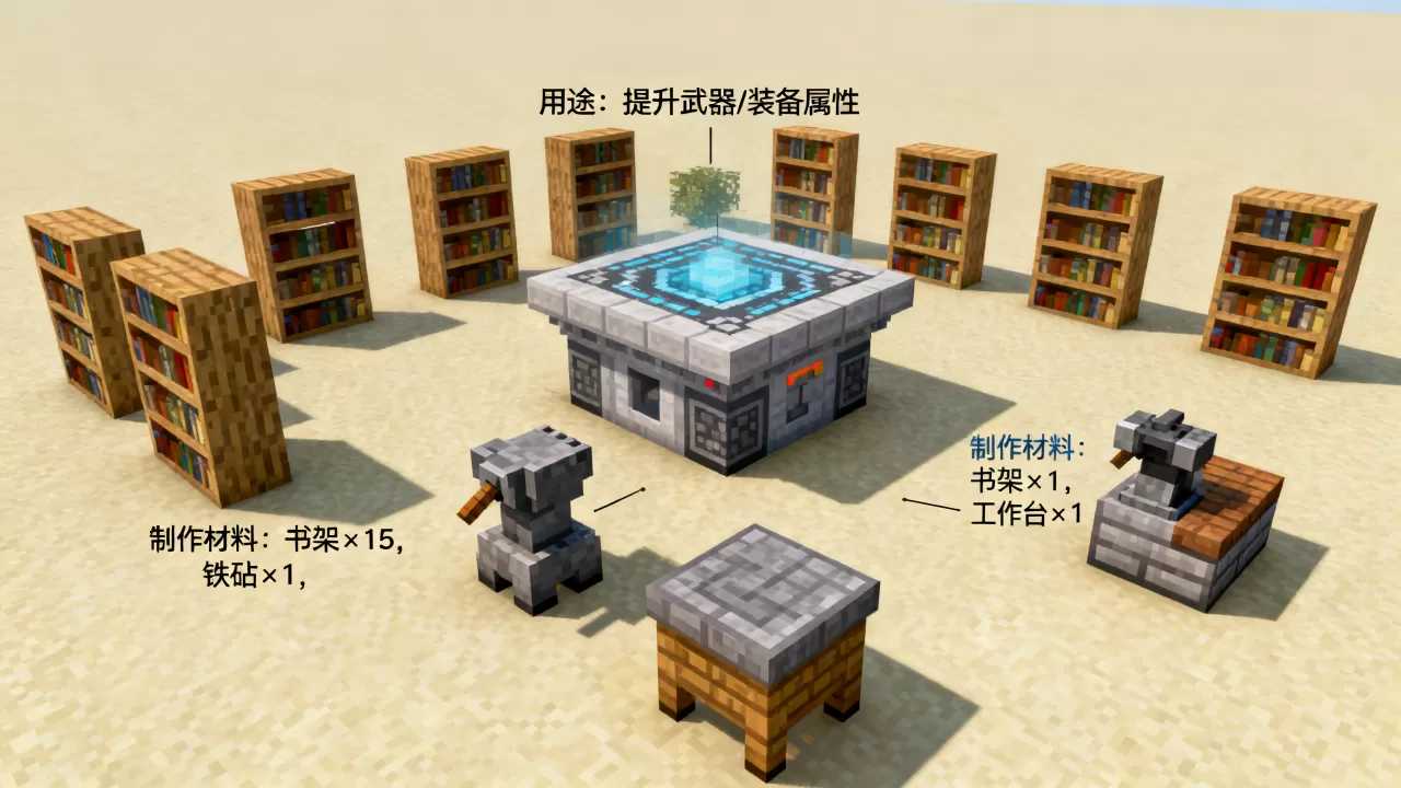 ec服务器战墙附魔台怎么做,附魔台有什么用途? ec服务器战墙附魔台怎么做,附魔台有什么用途?