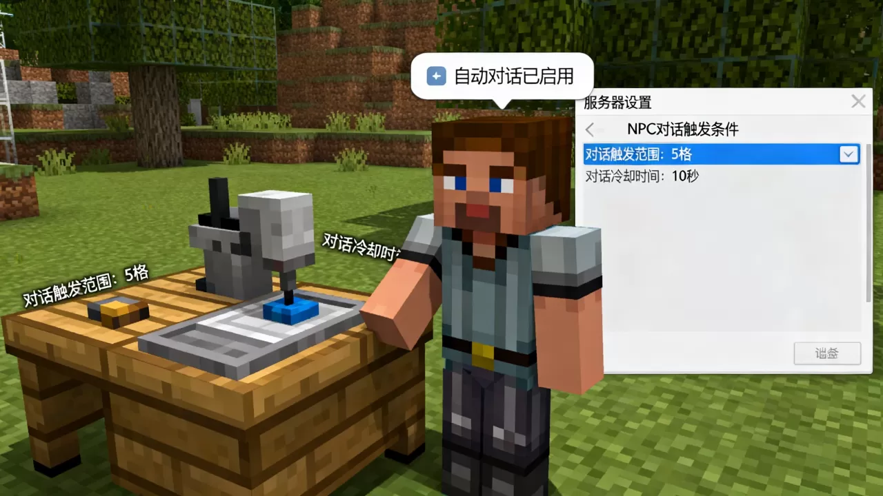 我的世界服务器里的NPC怎么做,怎么让NPC自动对话? 我的世界服务器里的NPC怎么做,怎么让NPC自动对话?