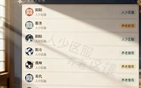 阴阳师到底哪些服务器人少，2026哪个区服人少适合养老？