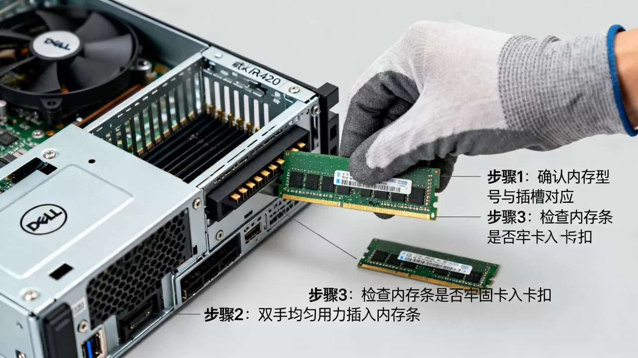 戴尔r420服务器内存条安装步骤是什么,有哪些注意事项? 戴尔r420服务器内存条安装步骤是什么,有哪些注意事项?